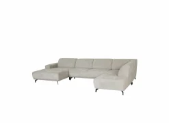 Hoeksalon Mats 372x227cm - stof - lichtgrijs- Hoeksalons