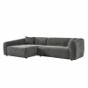 Hoeksalon Maui 285x163cm - stof - grijs- Hoeksalons