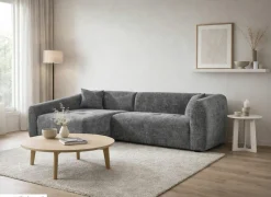 Hoeksalon Maui 285x163cm - stof - grijs- Hoeksalons