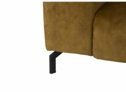 Hoeksalons|Hoeksalon Message-S 295x228cm - stof - goud met poef