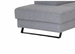 Hoeksalons|Hoeksalon Milton 302x238cm - stof - grijs met 2 elektrische relaxen