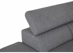 Hoeksalons|Hoeksalon Milton 302x238cm - stof - grijs met 2 elektrische relaxen