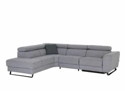 Hoeksalons|Hoeksalon Milton 302x238cm - stof - castle 153 grijs met relax