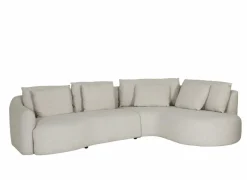 Hoeksalon Mimosa 318x230cm - stof - naturel- Hoeksalons