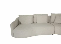 Hoeksalon Mimosa 318x230cm - stof - naturel- Hoeksalons