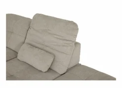 Hoeksalon Naja 353x255cm - stof - desert met bedfunctie en zitdiepteverstelling- Hoeksalons