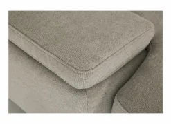 Hoeksalon Naja 353x255cm - stof - desert met bedfunctie en zitdiepteverstelling- Hoeksalons