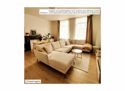 Hoeksalons|Hoeksalon Namur 293x160cm - stof - beige