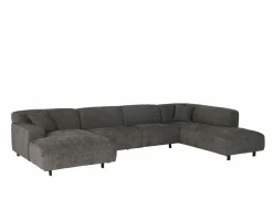 Hoeksalons|Hoeksalon New-Konstatinopol 398x217cm - stof - raven