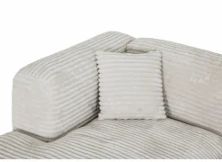 Hoeksalons|Hoeksalon Nuoro HB 295x170cm - ribfluweel - wit