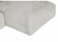 Hoeksalon Nuoro HB 295x170cm - ribfluweel - wit- Hoeksalons