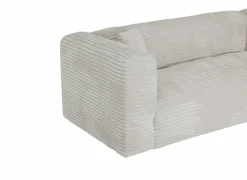 Hoeksalon Nuoro HB 295x170cm - ribfluweel - wit- Hoeksalons