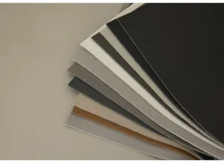 Hoeksalons|Hoeksalon Nyx 322x257cm - leder - lichtgrijs met relax