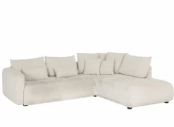 Hoeksalon Olivio 289x234cm - stof - beige- Hoeksalons