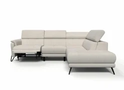 Hoeksalons|Hoeksalon Oltens 281x228cm - stof - beige met relax