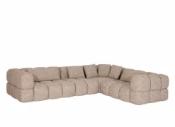 Hoeksalon Parkaway 350x270cm - stof - roze- Hoeksalons