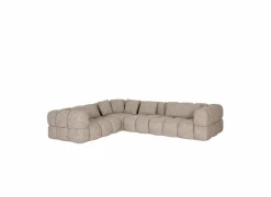 Hoeksalon Parkaway 350x270cm - stof - roze- Hoeksalons