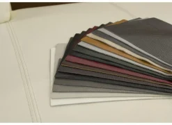 Hoeksalon Play 430x315cm - leder - wit met relax- Hoeksalons