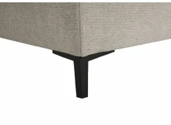 Hoeksalon Poppy 317x249cm - stof - beige met relax & bedfunctie- Hoeksalons