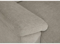 Hoeksalon Poppy 317x249cm - stof - beige met relax & bedfunctie- Hoeksalons