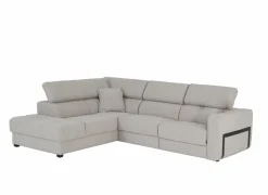 Hoeksalons|Hoeksalon Rezzo 291x226cm - stof - beige met relax