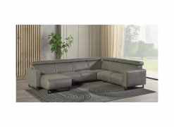 Hoeksalons|Hoeksalon Rigole 348x256cm - stof - donkergrijs