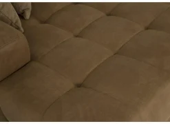 Hoeksalon Rimini 388x224cm - stof - cognac met bedfunctie- Zetelbedden|Hoeksalons