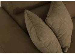 Hoeksalon Rimini 388x224cm - stof - cognac met bedfunctie- Zetelbedden|Hoeksalons