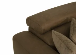 Hoeksalon Rimini 388x224cm - stof - cognac met bedfunctie- Zetelbedden|Hoeksalons