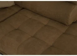 Hoeksalon Rimini 388x224cm - stof - cognac met bedfunctie- Zetelbedden|Hoeksalons