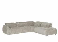 Hoeksalon Roll 329x265cm - stof - turtledove met relax- Hoeksalons