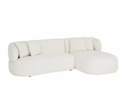 Hoeksalons|Hoeksalon Rumi 260x163cm - stof - wit