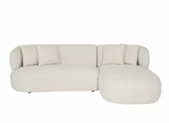 Hoeksalons|Hoeksalon Rumi 260x163cm - stof - wit