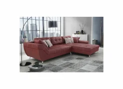 Hoeksalons|Hoeksalon San Francisco 355x218cm - stof - rood