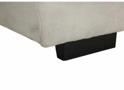 Hoeksalon Satellite-S 323x222cm - stof - naturel met poef en zitdiepteverstelling- Hoeksalons