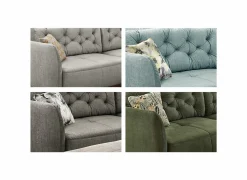 Hoeksalons|Hoeksalon Saulo 251x187cm - stof - lichtblauw