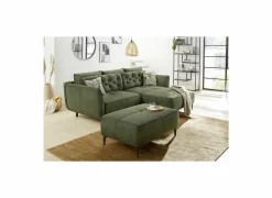 Hoeksalon Saulo 251x187cm - stof - groen- Hoeksalons