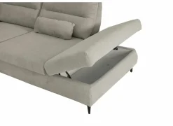 Hoeksalons|Hoeksalon Sioux 297x260cm - stof - ecru met zitdiepteverstelling