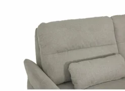 Hoeksalons|Hoeksalon Sioux 297x260cm - stof - ecru met slaapfunctie & zitdiepteverstelling