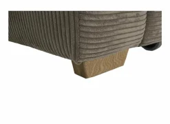 Hoeksalon Slider 279x186cm - ribcord stof - bruin met bedfunctie- Zetelbedden|Hoeksalons