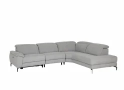 Hoeksalon Sub 302x243cm - stof - zilvergrijs met relax- Hoeksalons