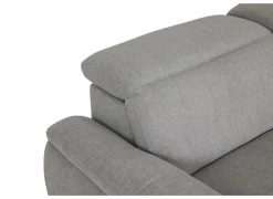 Hoeksalon Sub 302x243cm - stof - zilvergrijs met relax- Hoeksalons