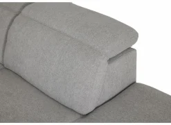 Hoeksalon Sub 302x243cm - stof - zilvergrijs met relax- Hoeksalons