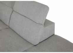 Hoeksalon Sub 302x243cm - stof - zilvergrijs met relax- Hoeksalons