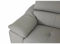 Hoeksalon Sun 298x238cm - leder - grijs- Hoeksalons