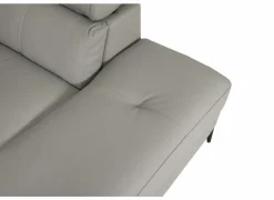 Hoeksalon Sun 298x238cm - leder - grijs- Hoeksalons