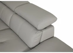 Hoeksalon Sun 298x238cm - leder - grijs- Hoeksalons