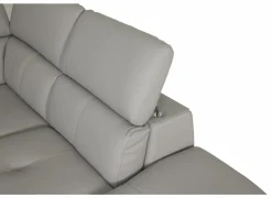 Hoeksalon Sun 298x238cm - leder - grijs- Hoeksalons