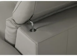 Hoeksalons|Hoeksalon Sun 298x238cm - leder - grijs met relax