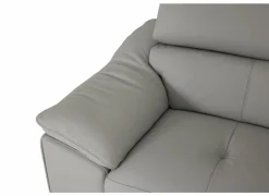 Hoeksalons|Hoeksalon Sun 298x238cm - leder - grijs met relax